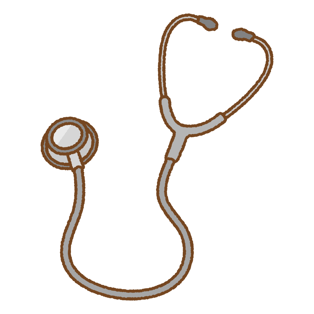 聴診器のフリーイラスト Clip art of stethoscope
