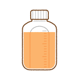 シロップ薬のフリーイラスト Clip art of syrup-medicine
