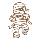 ミイラ男のフリーイラスト Clip art of mummy-man