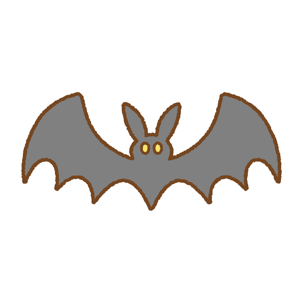 コウモリのフリーイラスト Clip art of bat
