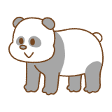 パンダのフリーイラスト Clip art of panda