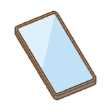 ベゼルレスのスマートフォンのフリーイラスト Clip art of bezel less smartphone