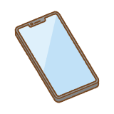 ノッチデザインのスマートフォンのフリーイラスト Clip art of notch smartphone