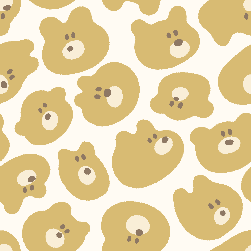 クマのパターン素材のフリーイラスト Clip art of bear-pattern