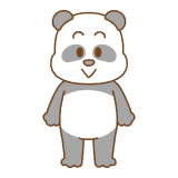 パンダのキャラクターのフリーイラスト Clip art of panda character
