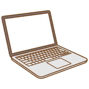 ノートパソコンのフリーイラスト Clip art of laptop-pc