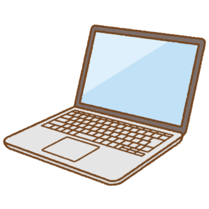 ノートパソコンのフリーイラスト Clip art of laptop-pc