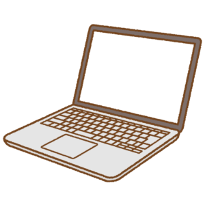 ノートパソコンのフリーイラスト Clip art of laptop-pc