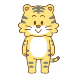 トラのキャラクターのフリーイラスト Clip art of tiger-chara stand