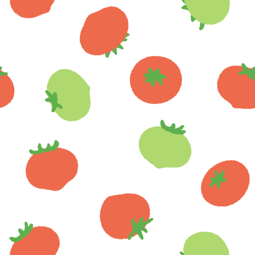 トマト柄のパターン素材のイラスト