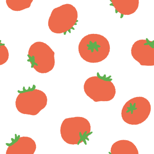 トマト柄のパターン素材のフリーイラスト Clip art of tomato patern