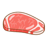 ステーキ牛肉のフリーイラスト Clip art of beef-steak-meat