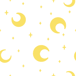 三日月のパターンのフリーイラスト Clip art of crescent-moon pattern