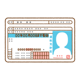 運転免許証のフリーイラスト Clip art of driver's-license