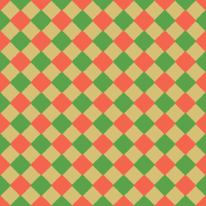 クリスマスカラーのハーリキンチェックのフリーイラスト Clip art of xmas-harlequincheck-pattern