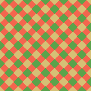 クリスマスカラーのハーリキンチェックのフリーイラスト Clip art of xmas-harlequincheck-pattern