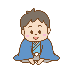 新年の挨拶をする子どものフリーイラスト Clip art ofkids-shinnen-aisatsu