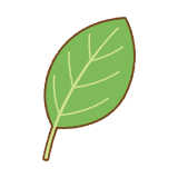 葉っぱのフリーイラスト Clip art of leaf
