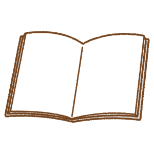 開いたノートのフリーイラスト Clip art of notebook-open