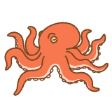 タコのフリーイラスト Clip art of octopus
