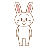 ウサギのキャラクターのフリーイラスト Clip art of rabbit-character