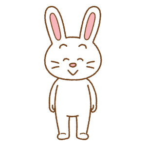 ウサギのキャラクターのフリーイラスト Clip art of rabbit-character
