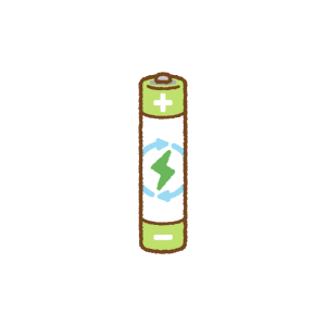 充電池のフリーイラスト Clip art of rechargeable battery