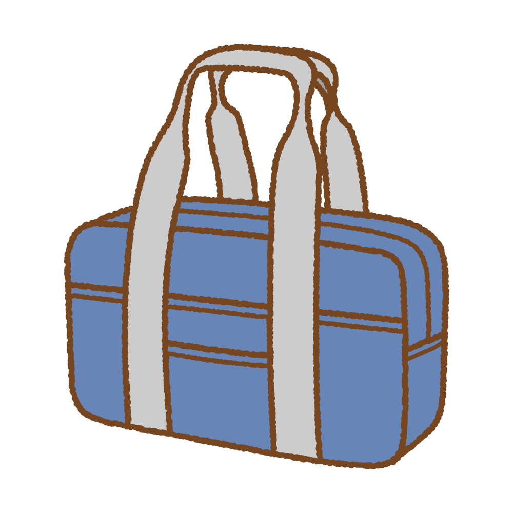 スクールバッグのフリーイラスト Clip art of school-bag