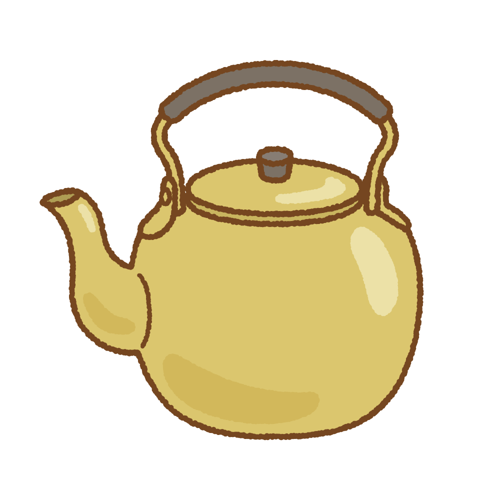 やかんのフリーイラスト Clip art of kettle