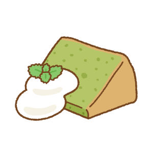 シフォンケーキのフリーイラスト Clip art of chiffon-cake