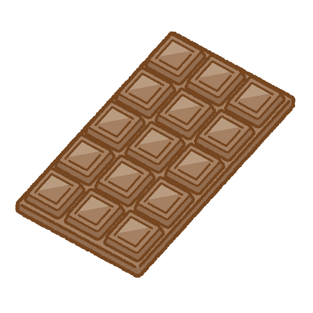 板チョコのフリーイラスト Clip art of chocolate-bar