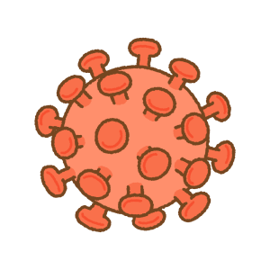 コロナウィルスのフリーイラスト Clip art of corona-virus