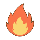 炎のフリーイラスト Clip art of flame