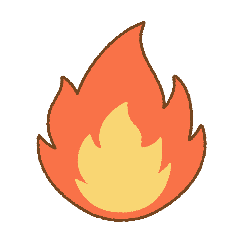 炎のフリーイラスト Clip art of flame