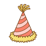パーティー帽子のフリーイラスト Clip art of party-hat