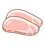 豚肉ロースのフリーイラスト Clip art of pork loin