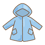 雨ガッパのフリーイラスト Clip art of raincoat