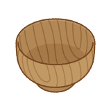 汁椀のフリーイラスト Clip art of wooden shiruwan