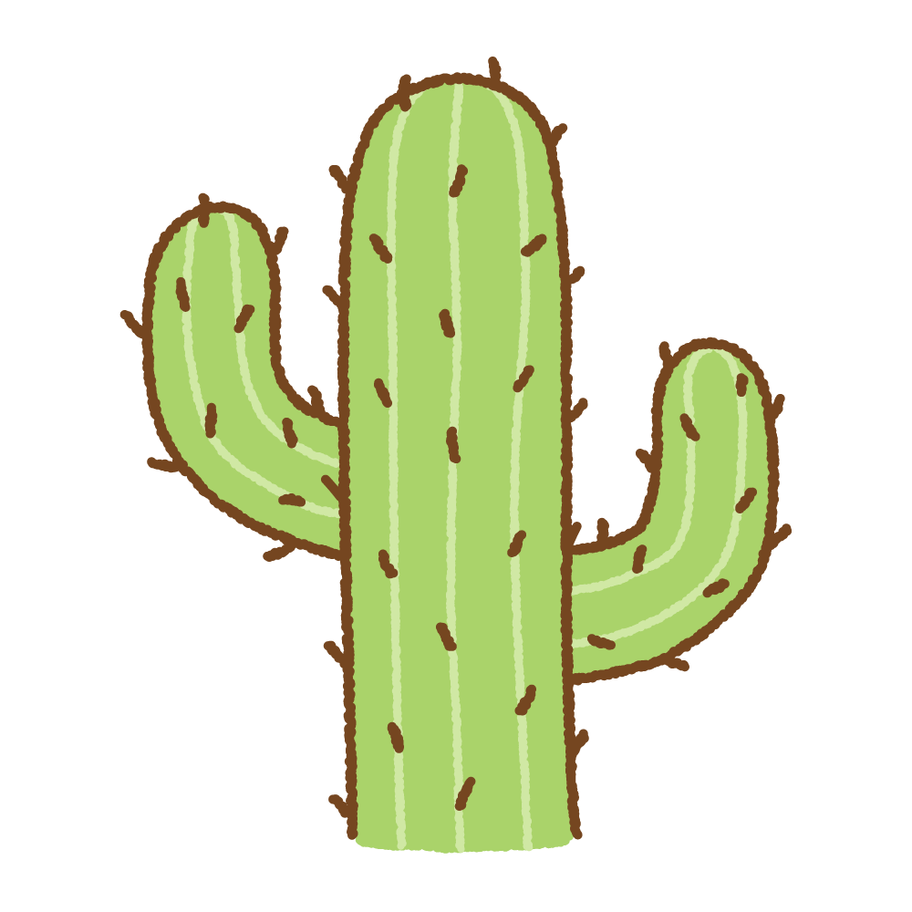 サボテンのフリーイラスト Clip art of cactus