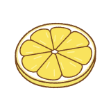 スライスしたレモンのフリーイラスト Clip art of lemon-slice