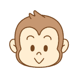 サルの顔のフリーイラスト Clip art of monkey-face