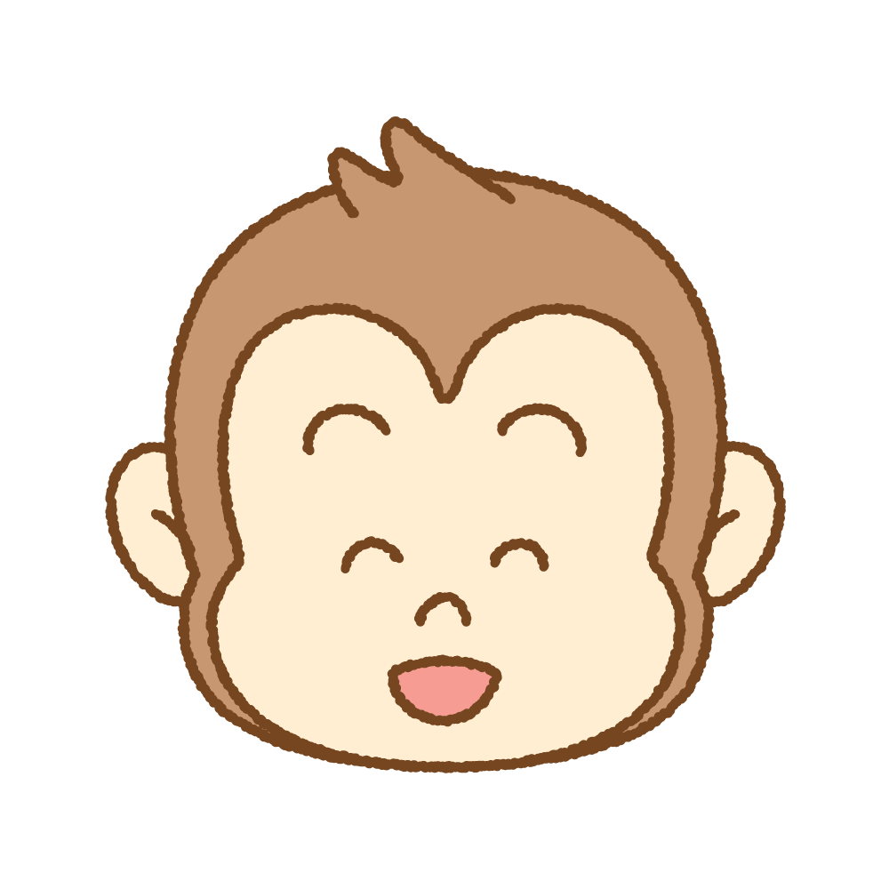 サルの顔のフリーイラスト Clip art of monkey-face