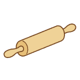 麺棒のフリーイラスト Clip art of rolling-pin