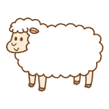 ヒツジのフリーイラスト Clip art of sheep