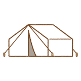 救護テントのフリーイラスト Clip art of relief-tent