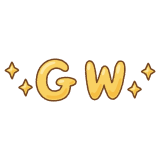 「GW」の文字のフリーイラスト Clip art of GW