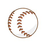 野球のボールのフリーイラスト Clip art of baseball ball