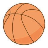 バスケットボールのボールのイラスト