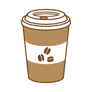 紙コップのコーヒーのフリーイラスト Clip art of paper-cup coffee