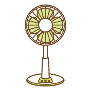 扇風機のフリーイラスト Clip art of electric-fan